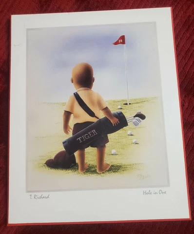 LITTLE TIGER WOODS 8 X 10 PLAQUE Cover