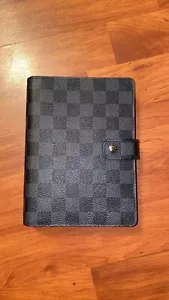 Louis Vuitton Damier Graphite Agenda MM Notebook Cover In Excellent Condition. - Picture 1 of 12