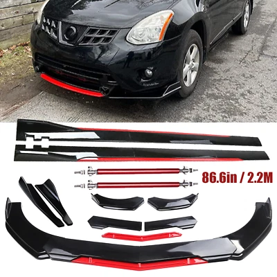 For Nissan Rogue Altima Front Bumper Lip Splitter Spoiler Side Skirt Glossy Foto 1 de 4