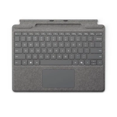 Microsoft Surface Pro Keyboard Platinum Alcantara w/ Pen Storage - Image 1 of 4