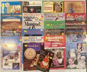Lot of 25 VTG Craft Quilt Knitting Sewing Doll Book Magazine Leaflet Patterns - Picture 1 of 7
