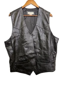 Schwarze Lederweste der Marke Roper 1XT Herren NEW OLD STOCK Schön! - Bild 1 von 3