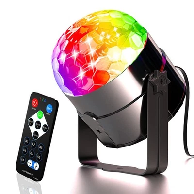 Mini Dj Disco Ball Party Stage Lights Sbolight Led 7Colors Effect Projector K... - Image 1 of 4