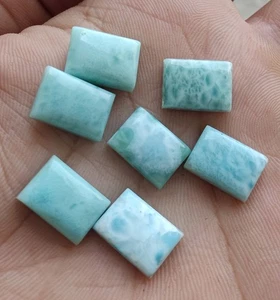 Natural Larimar Rectangle Cabochon 6x8mm to 12x16mm Loose Gemstone - Picture 1 of 2