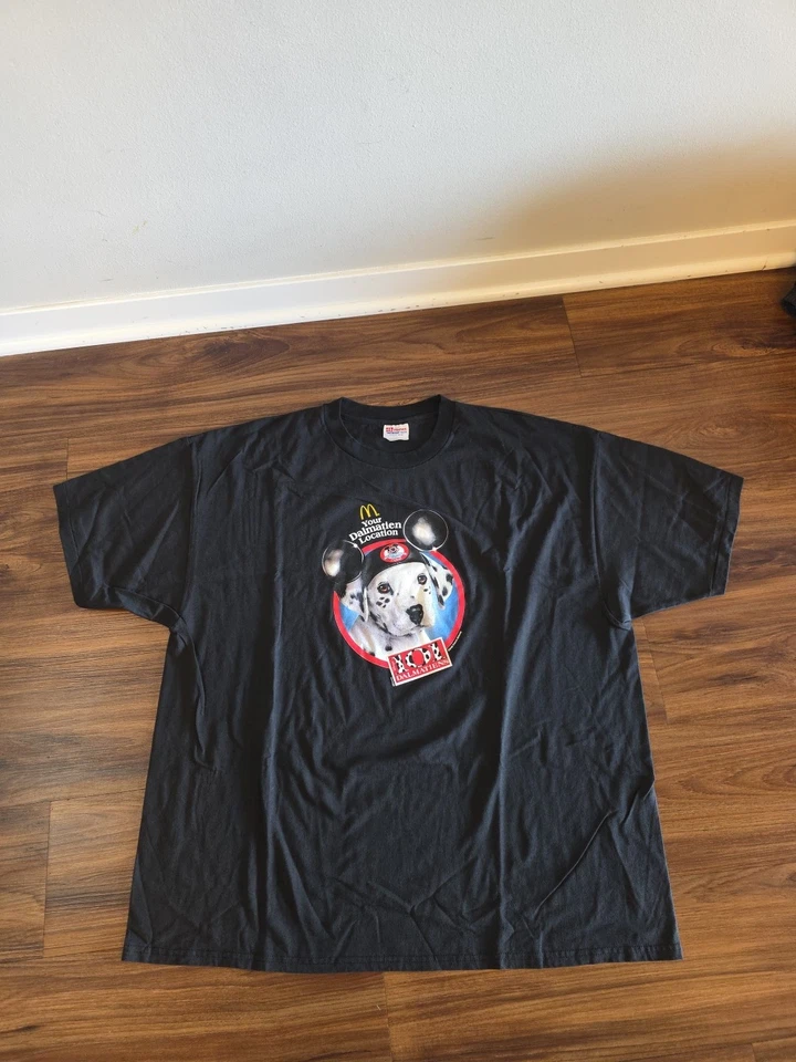 Camiseta De Colección Hanes McDonalds Disney 101 Dálmatas Película Promo Rara Negra XXL Foto 1 de 4