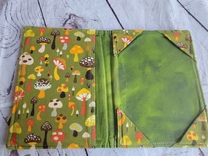 Mushroom Shroom Notebook Book Cover 70s Style Fabric - Picture 1 of 7