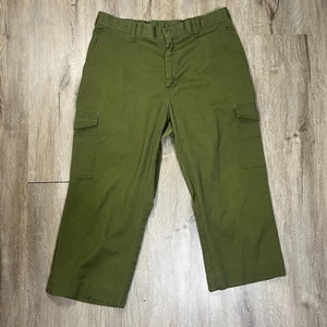 BSA Boy Scouts of America Cargo Pants Pockets Green 36x23 Vintage - Picture 1 of 6