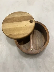 Paula Deen Signature Holz Salz Kräuter Pfeffer Keller Box 2 Fächer Speisekammer - Bild 1 von 13