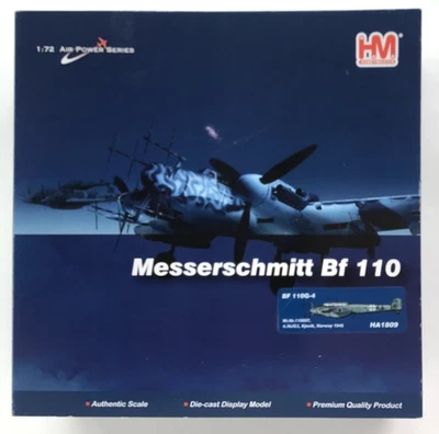 Hobby Master HA1809 Messerschmitt Bf 110 G-4 Kjevik Norway 1945 1:72 Diecast - Image 1 of 4