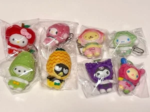 Sanrio Chibitomo Secret Keychain Complete Set of 8 Types Fruits Series Unopened - Picture 1 of 12
