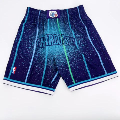 Mitchell & Ness Charlotte Hornets Shorts Mens Large Re-Take Gradient Swingman Cover