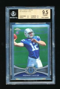 BGS 9.5 ANDREW LUCK 2012 TOPPS CHROME #1 RC ROOKIE CARD *TRUE GEM+ SUBGRADES* D - Picture 1 of 1