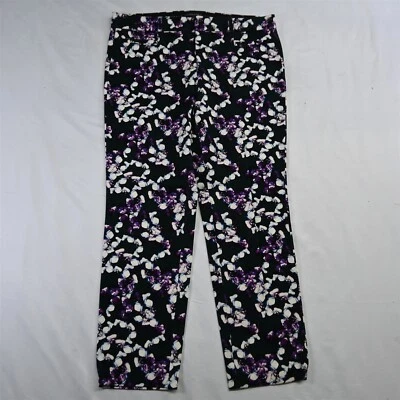 Pantalones de vestir Banana Republic 10 florales ajustados al tobillo para mujer Foto 1 de 4