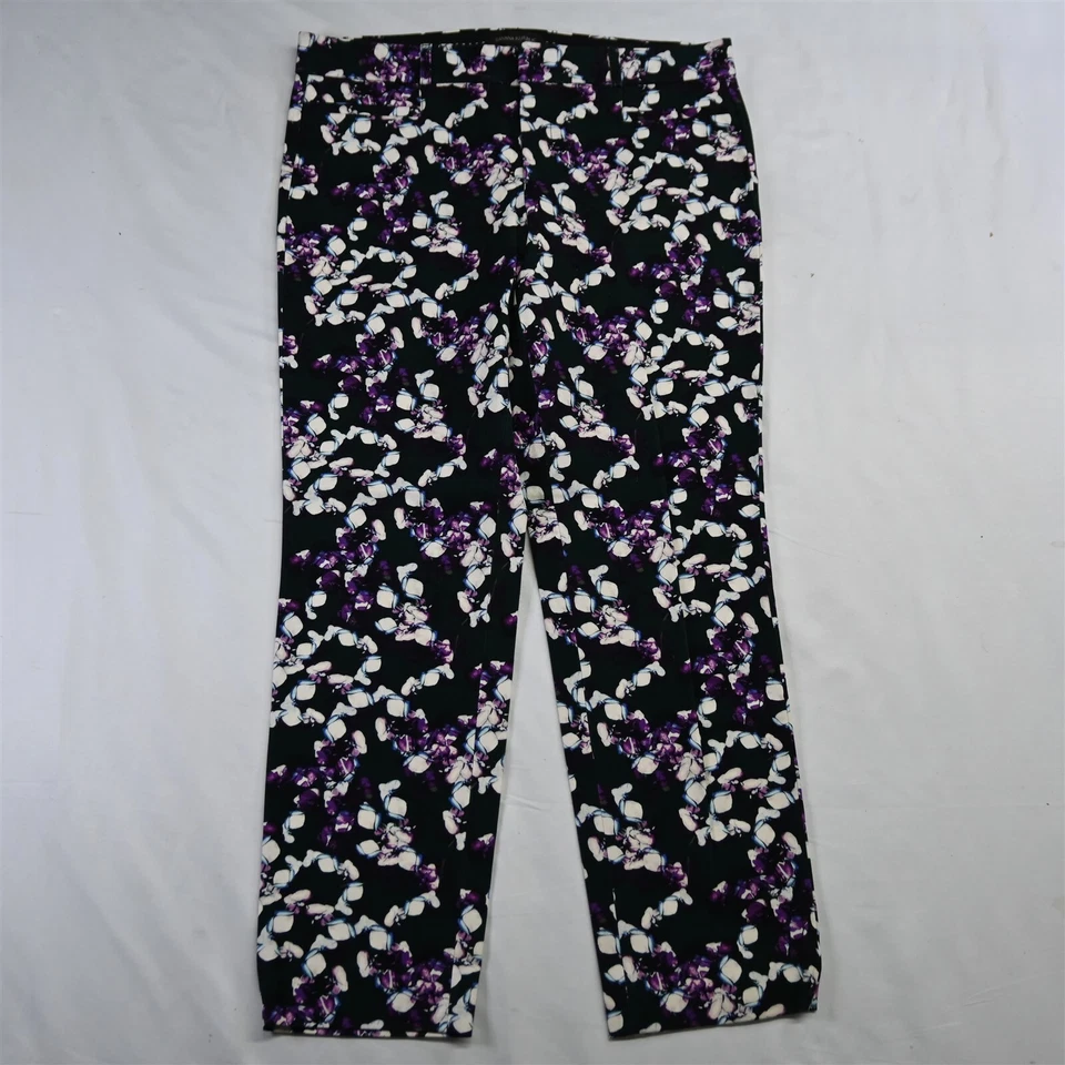 Banana Republic 10 Floral Sloan Mid Rise Skinny Ankle Womens Dress Pants - Image 1 of 4