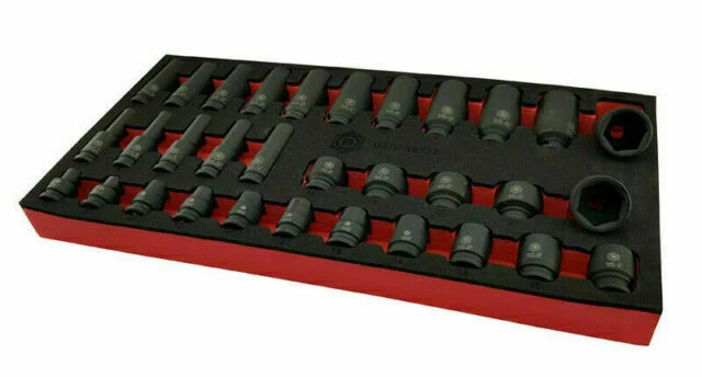 Britool Hallmark MSDPSET32 3/8in Impact Socket 7–22mm Set - 32 Pieces