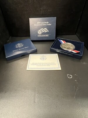 2009-P Louis Braille UNCIRCULATED Commemorative Silver Dollar w/ Box & CoA - Image 1 of 4