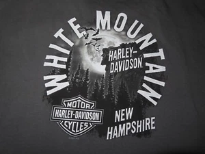 2021 HARLEY DAVIDSON MOTOR CYCLES White Mountain NH (2XL) T-Shirt - Picture 1 of 4