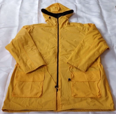 Impermeable Vintage Wippette Rainthings X-Large Amarillo Franela Forrado Bolsillos Foto 1 de 4