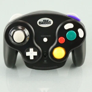 Old Skool Falcon GC Wireless Controller for Nintendo GameCube NGC Black GamePad - Picture 1 of 13