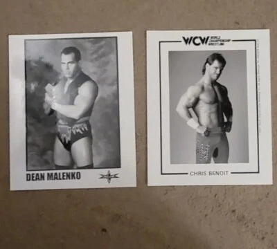 Fotos promocionales oficiales originales sin firmar de la WCW (lote de 2) Benoit y Malenko - RARAS Foto 1 de 3