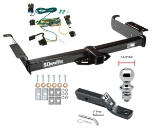 Trailer Tow Hitch For 03-25 Chevy Express GMC Savana w/ Wiring Kit & 1-7/8" Ball - Picture 1 of 8