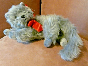 ❤ TY BEANIE BABYS 2001 "BEANI" THE LONG FUZZY GREY CAT ▪ GOLDEN EYES ▪ MINT ❤ - Bild 1 von 10