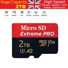 2TB (2000GB) High Speed MicroSD Extreme Pro Class 10 A2 Memory Card SDXC SDHC