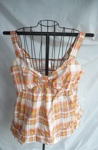 Nick & Sarah Woman tank tan orange brown white 2x NWOT - Picture 1 of 11