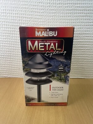 Intermatic Malibu LT13 Black Metal Low Voltage 7 Watt 3 Tier Landscaping Light - Image 1 of 4