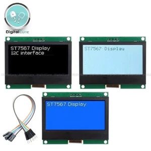 LCD Graphics Display Module 2.14" ST7567 128x64 I2C 3.3V 5V with Bezel - Arduino - Picture 1 of 10