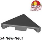 Lego 4x Tile plaque lisse 2x2 coin triangle triangulaire gris fonc 35787 NEUF
