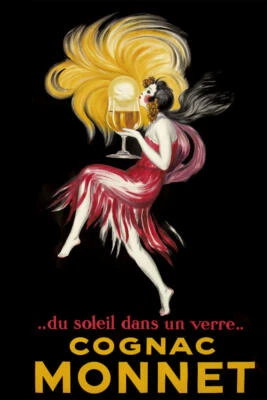 Arte de pared en lienzo giclee Epic Graffiti "Coñac Monnet anuncio vintage" Foto 1 de 2