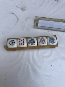 Vintage Poker Dice Set With Original Instructions - Picture 1 of 12