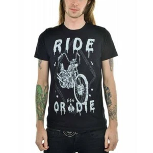 Too Fast Clothing Ride Or Die Mens T-Shirt Goth Tattoo Alternative Rockabilly - Picture 1 of 4