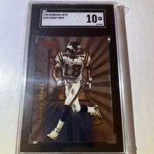 1998 Bowman's Best Randy Moss #109 RC Rookie SGC 10 Gem Mint Vikings