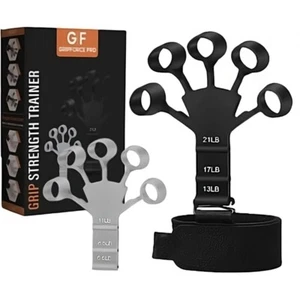 Finger Strengthener 2 Pc, Grip Strength Trainer 1 Grey, 1 Black - Picture 1 of 9