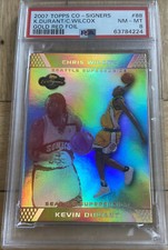 2007-08 Topps Co-Signers Kevin Durant /Wilcox Rookie Gold Red FOIL #88 PSA 8 5/9