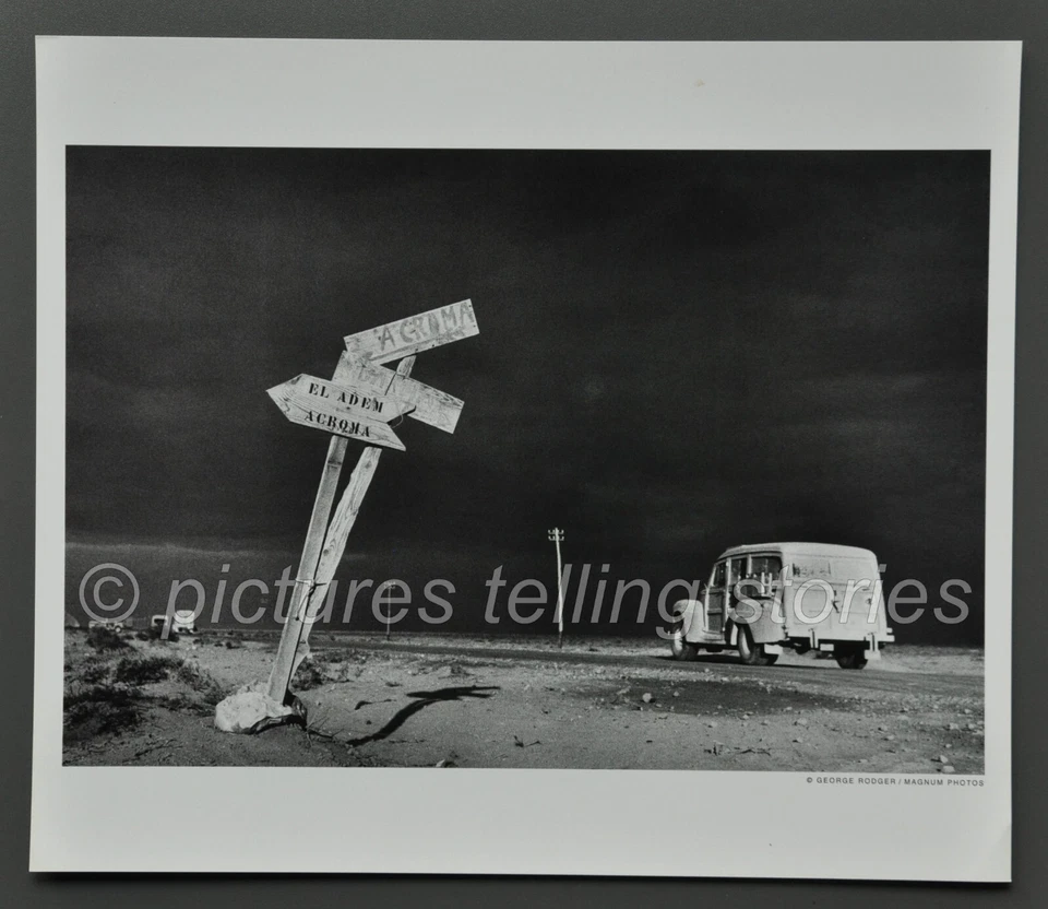 George Rodger Ltd. Ed. Photo Print 35x30 Libya Desert Track El Adam Tobruk 1941 Foto 1 de 1
