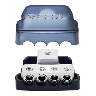 Recoil DB14 4 Way Power Distribution Block for Car Audio Amplifier Splitter - Image 1 of 4