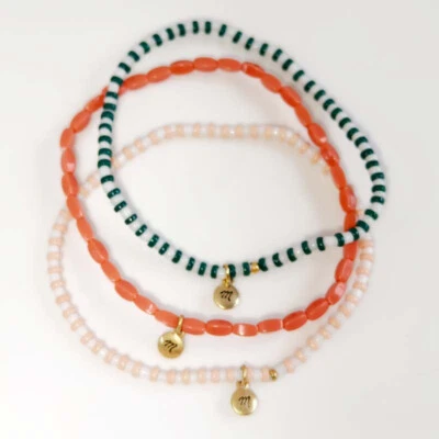 New 3pcs Madewell Beads Stretch Bracelet Gift Fashion Lady Party Holiday Jewelry - Image 1 of 3