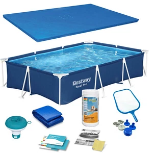 BESTWAY 6 in 1 Green Pool Frame Pool Gartenpool Schwimmbecken 259x170x61cm - Bild 1 von 6