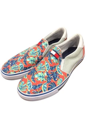 Nuevo Tommy Hilfiger TwOaklyn 3 Lona Floral Tropical Informal Sin Cordones Tenis talla 9 Foto 1 de 4