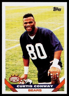 Curtis Conway, 1993 Topps, #12, Chicago Bears, RC - Image 1 of 2