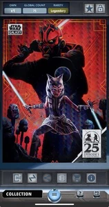 Star Wars Card Trader Galaxy Ahsoka Tano & Darth Maul 75cc Legendary *DIGITAL* - Picture 1 of 2