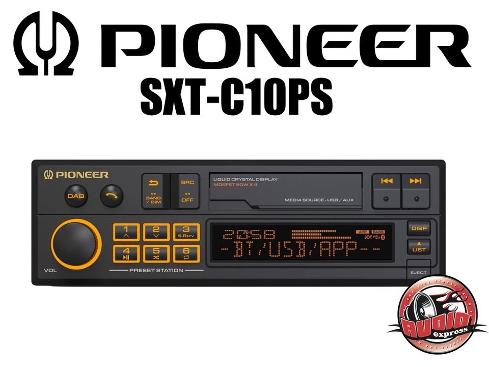 Pioneer SXT-C10PS Retro Autoradio DAB+ Bluetooth 1-DIN Oldtimer Radio SXTC10PS - Bild 1 von 4