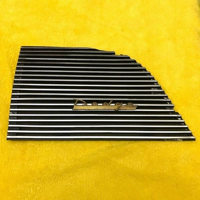 1955 Dodge Chrome Grille, Screen & Emblem for radio dash speaker, Coronet Mopar - Image 1 of 4