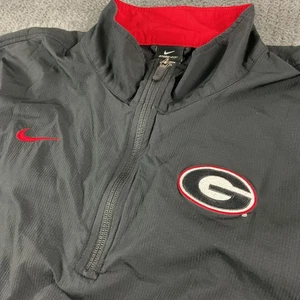 Nike Georgia Bulldogs Herren Small Team Issue 1/4 Zip Pullover Freizeit Swoosh schwarz - Bild 1 von 18