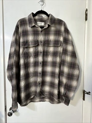 Camisa ABERCROMBIE & FITCH Suave A&F Marrón A Cuadros Abotonada Manga Larga Talla XXL Foto 1 de 4