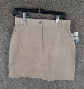 Vtg Marsh Landing Cords Skirt Womens 12 Beige 100% Cotton Corduroy Pockets NWT - Picture 1 of 11