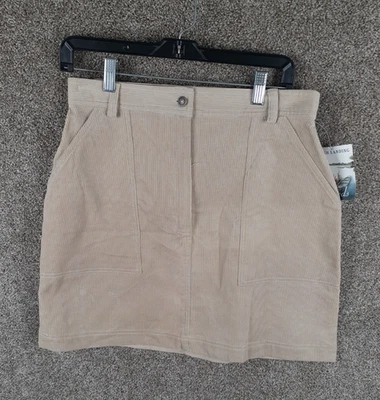 Vtg Marsh Landing Cords Skirt Womens 12 Beige 100% Cotton Corduroy Pockets NWT - Image 1 of 4